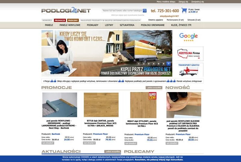 Sklep z panelami podłogowymi - nowoczesne wzory dla wymagających wnętrz